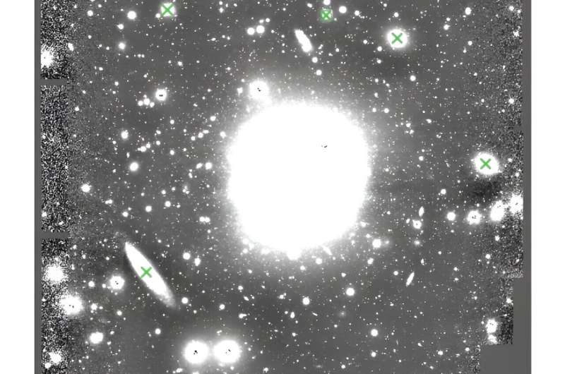 g′ band image centered on NGC 4696 obtained at the Magellan telescope. Credit: arXiv (2024). DOI: 10.48550/arxiv.2406.08635 Galaxy NGC 4696 hosts a complex globular cluster system, observations find